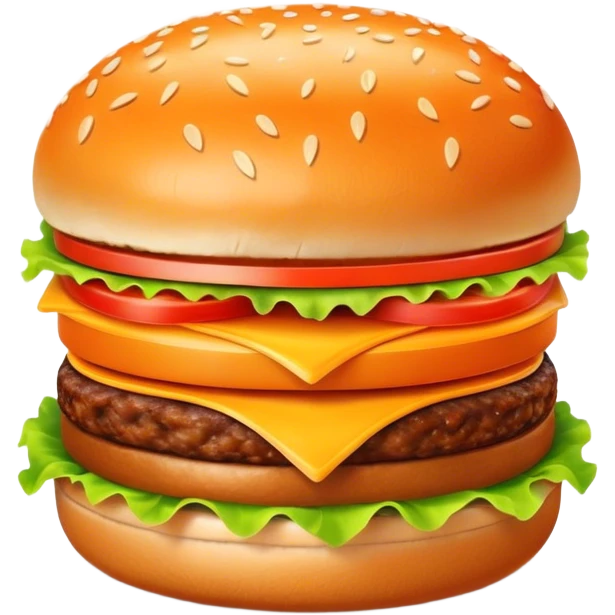 Hamburguesa color naranja  emoji