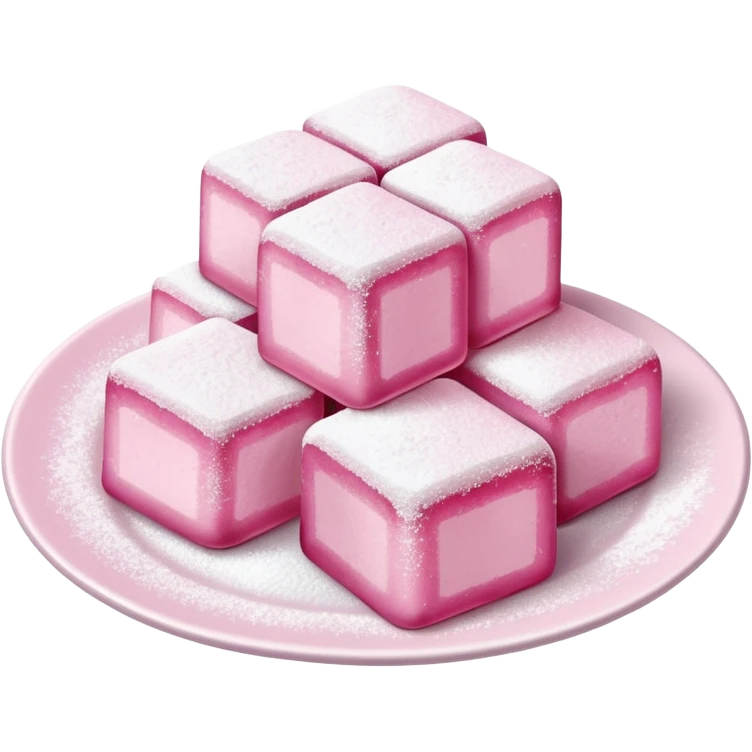 Turkish delight white plate emoji
