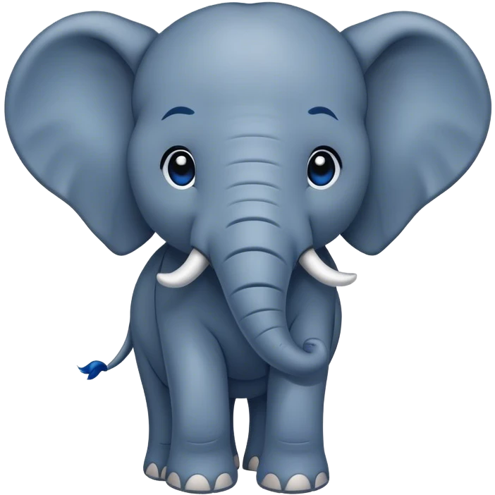 elephant with dark blue heart emoji