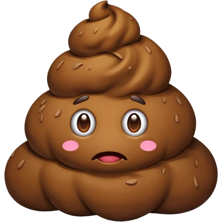 Scary poo emoji