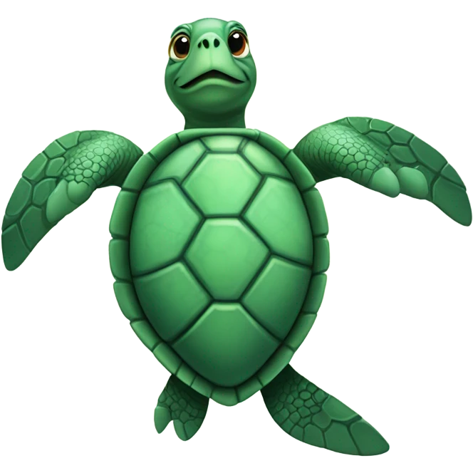 Seaturtle doing a peace sign  emoji