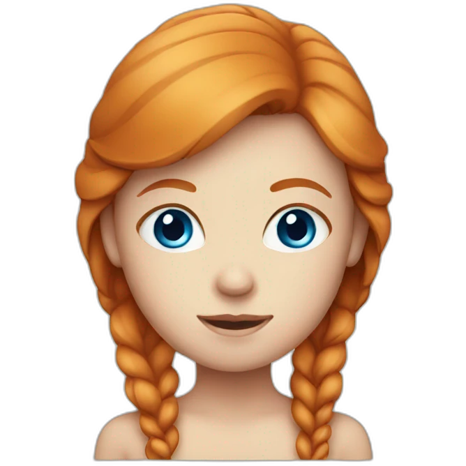 ginger girl with blue eyes emoji