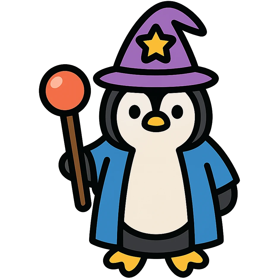 Penguin Wizard emoji