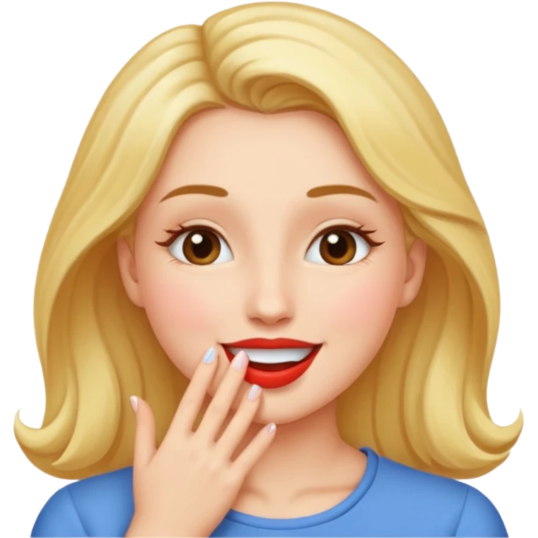 Woman kissing the air  emoji