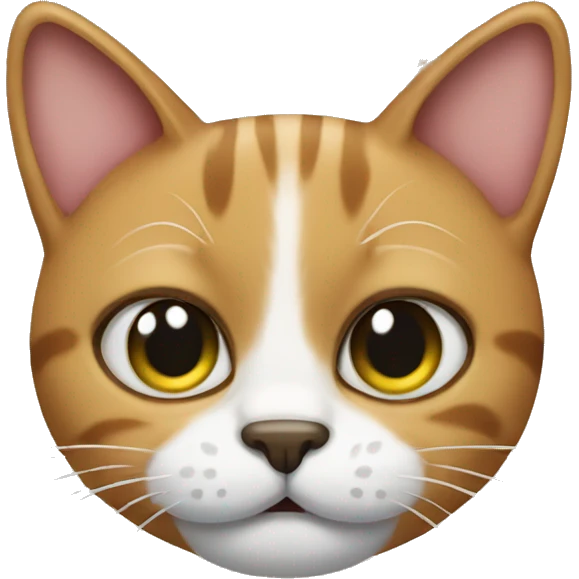 a cat with a mustache emoji