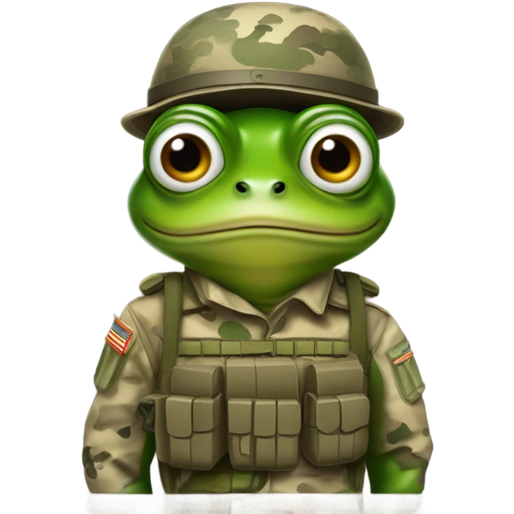 Soldier frog  emoji