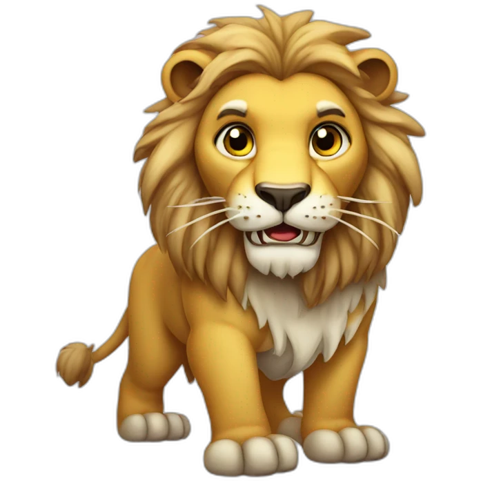 cute sabre tooth lion emoji
