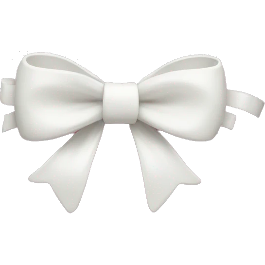 Pastel pink heart with white bow emoji