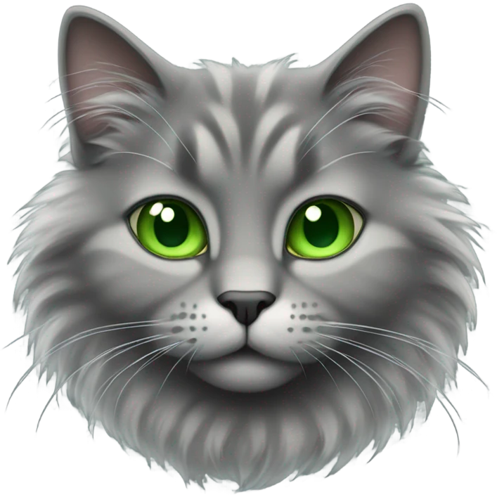 Gray fluffy cat emoji