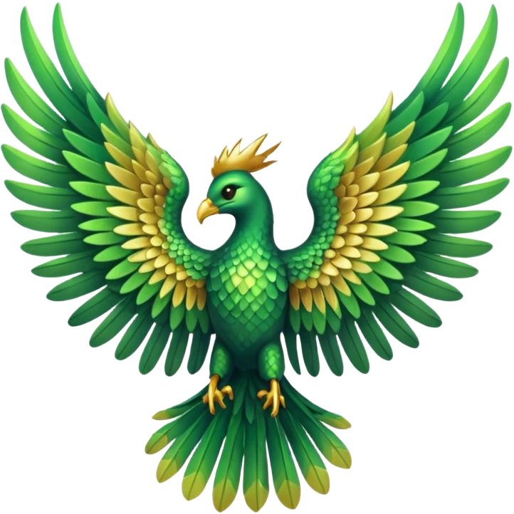 Green phoenix wings emoji
