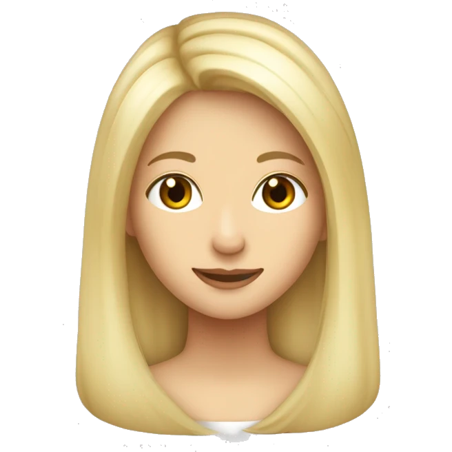Jeune fille cheveux très long blonde platine amoureuse fait un bisous emoji