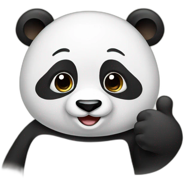 Panda with thumb up emoji
