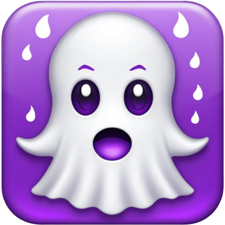 pirulito fantasma roxo e branco emoji