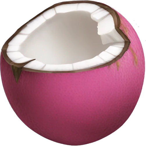 Pink coconut  emoji