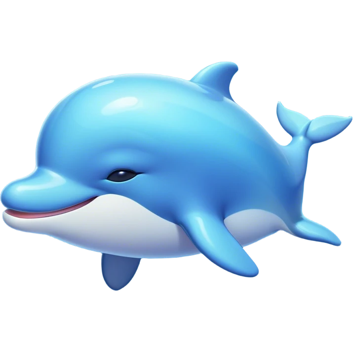 Meme-Worthy Cute Sleeping Bottlenose Dolphin Portrait Emoji, Head resting peacefully with a contented smile, showcasing a shiny, glossy body with eyes gently closed in serene slumber and a graceful, streamlined form, Simplified yet adorably endearing features, highly detailed, glowing with a soft, drowsy aquatic light, high shine, relaxed and utterly lovable, stylized with an air of playful laziness, soft glowing outline, capturing the essence of a sleeping dolphin that feels destined to become the next viral icon of adorable rest! emoji