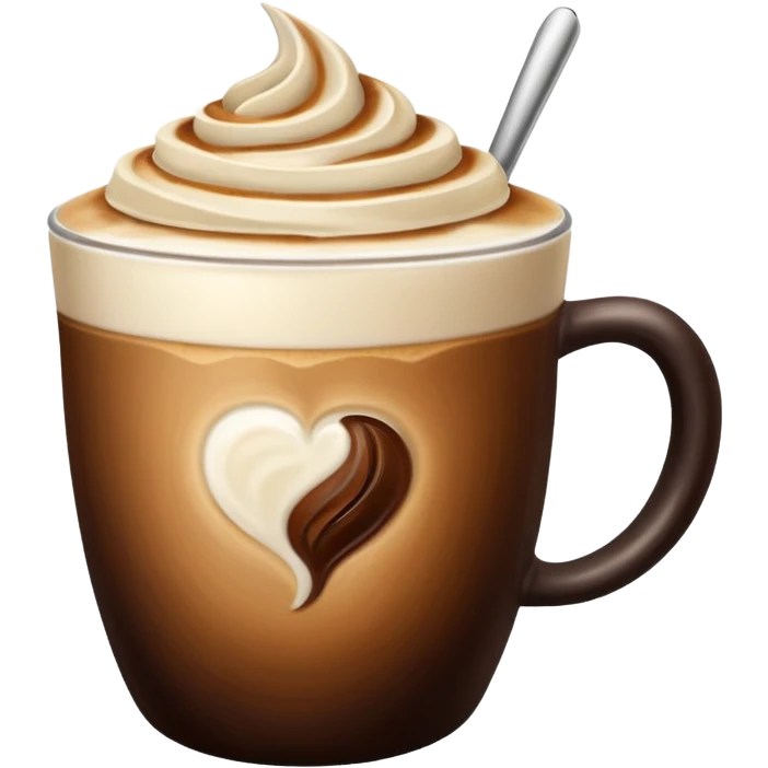 Coffee latte color  creamy and dark brown emoji