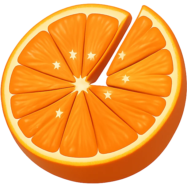 Shrink the orange emoji further to a much smaller size, keeping the background transparent, in a style consistent with the original emoji look. emoji
