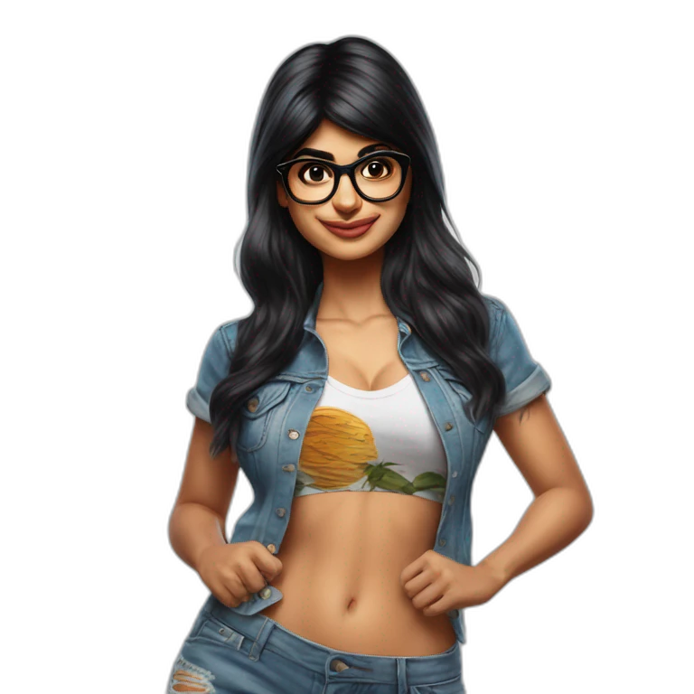 mia khalifa pinup hyperrealistic emoji