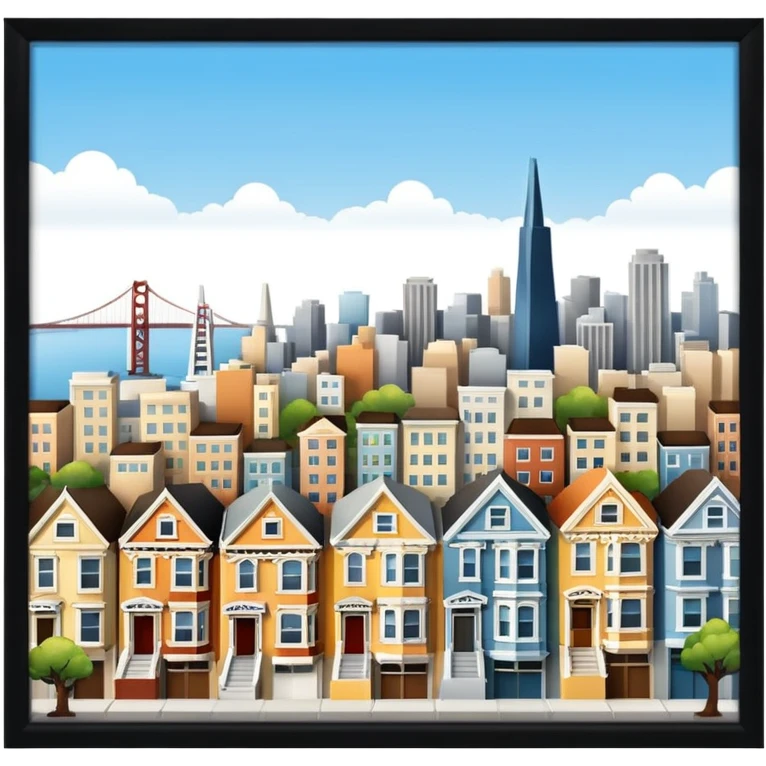 Make a full city of San Francisco  emoji
