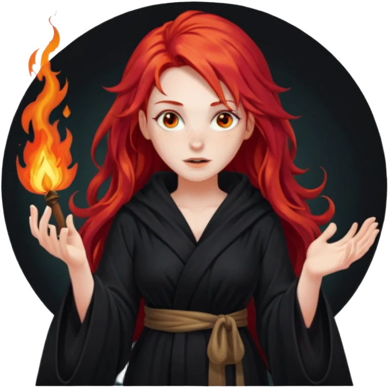 Fire witch emoji
