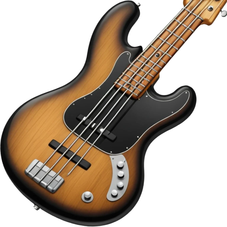Black electric bass emoji