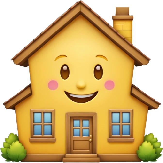 simple and friendly house emoji emoji