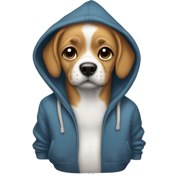 Dog wear in hoodie  emoji