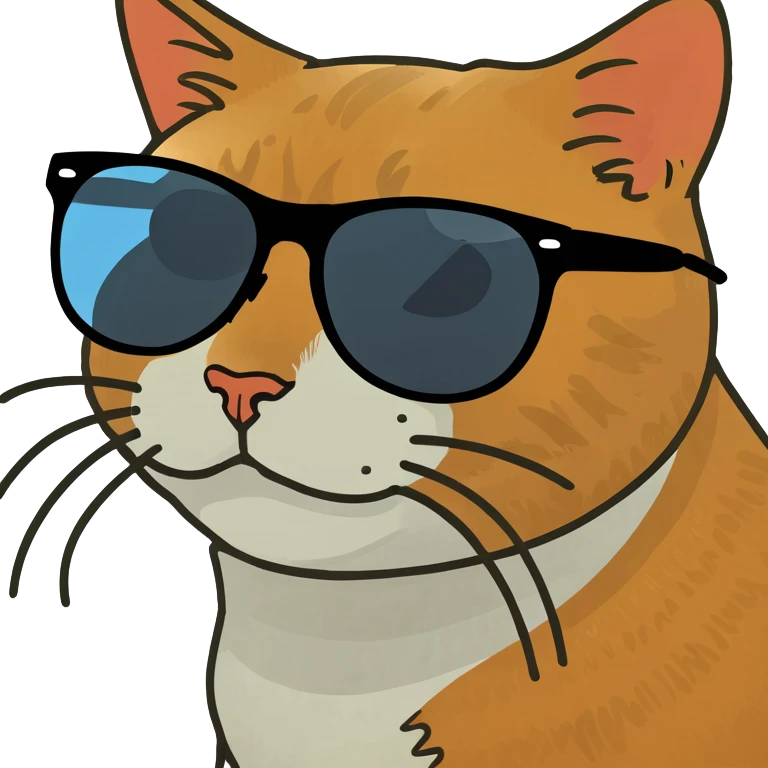 Cat with sunglasses emoji