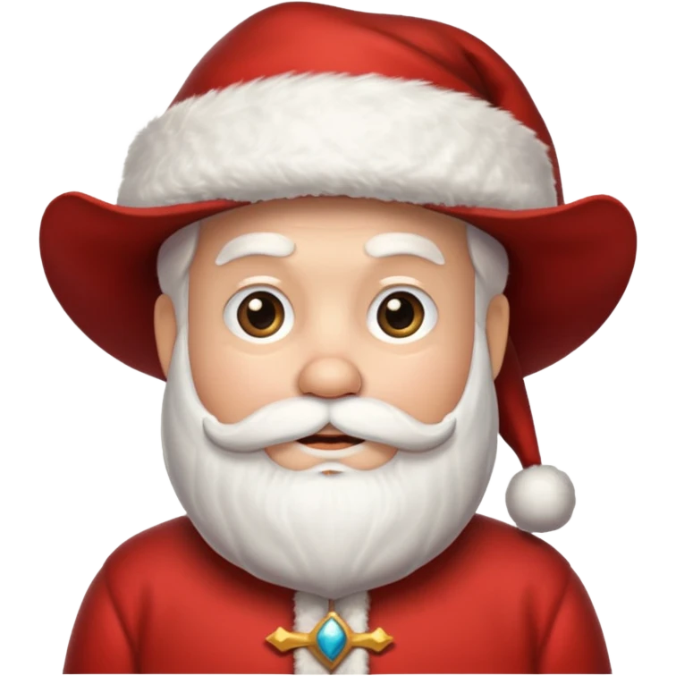 Santa with a cowboy hat emoji