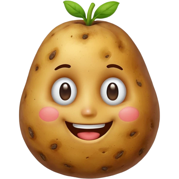 Happy potato emoji