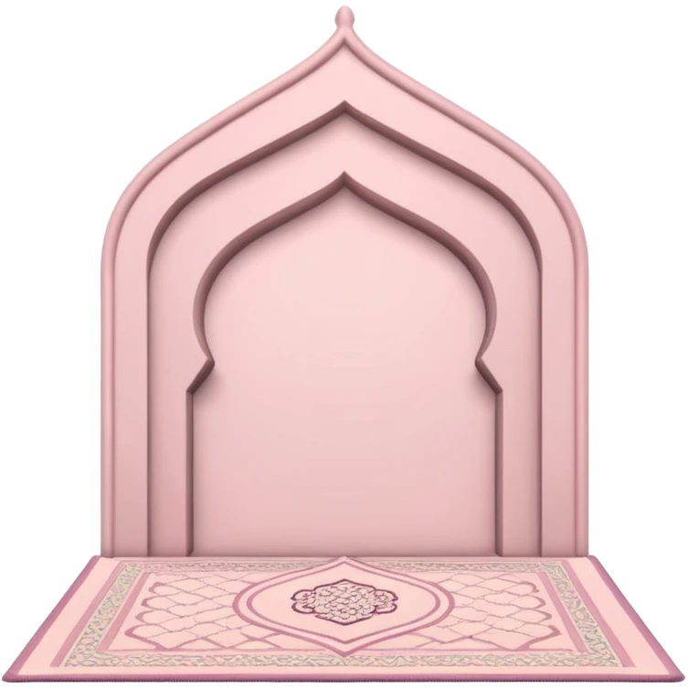 Light pink Muslim prayer mat emoji