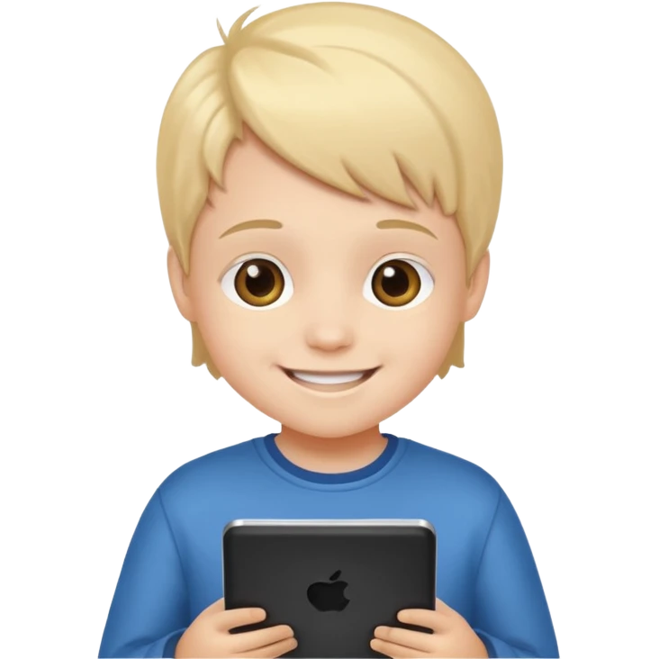 kid hold a tablet emoji