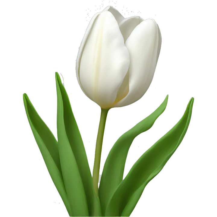 white tulips emoji