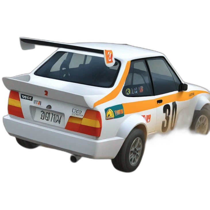 Rally car emoji