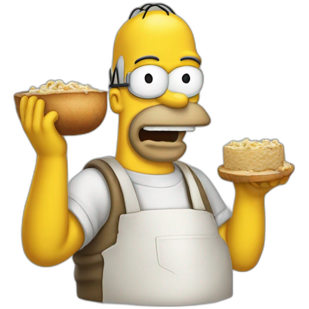 Homer qui mange des champignons  emoji
