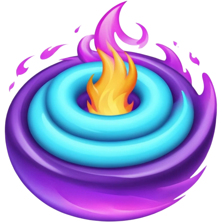 glitter purple and cian fire emoji