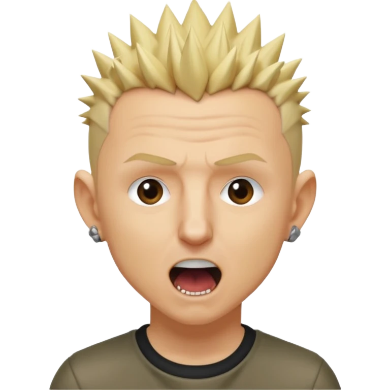Chester Bennington blonde spike hair emoji