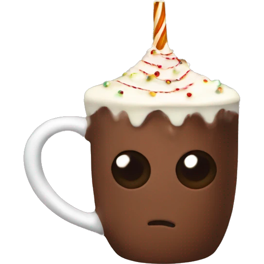 A Christmas tree hot chocolate  emoji