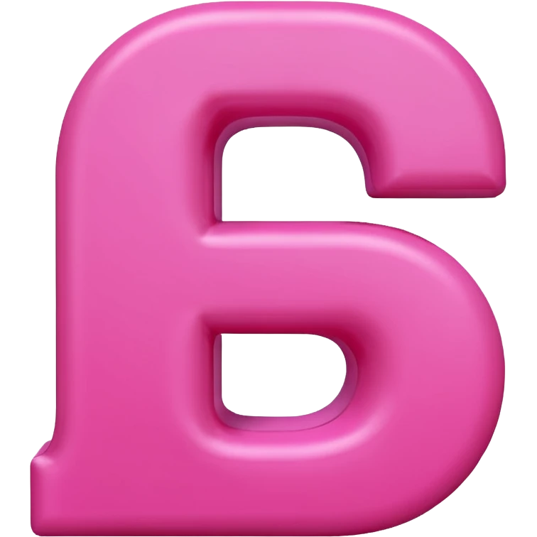 mix color pinks 3d letter p emoji