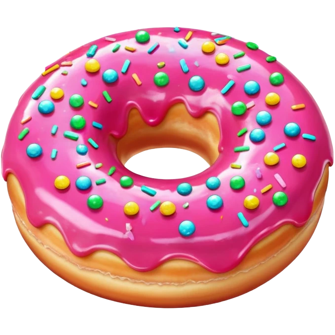 Pink Donut with sparkles  emoji