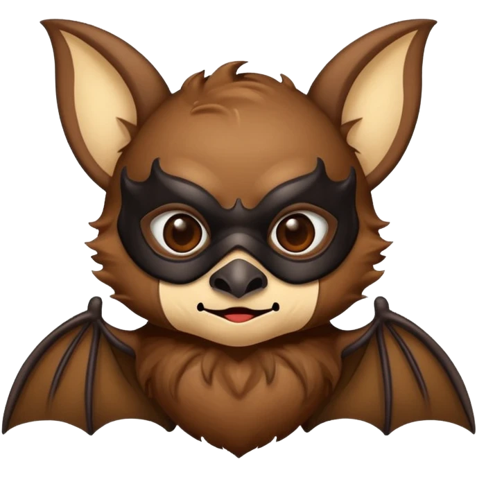 cute bat with mask emoji
