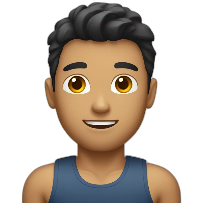 White Gym boy  emoji