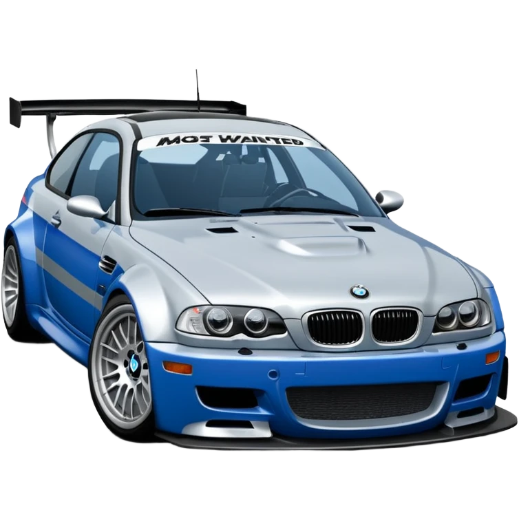 BMW M3 GT R E46 NEED FOR SPEED MOST WANTED'TAKI MAVI GÜMÜŞ  emoji