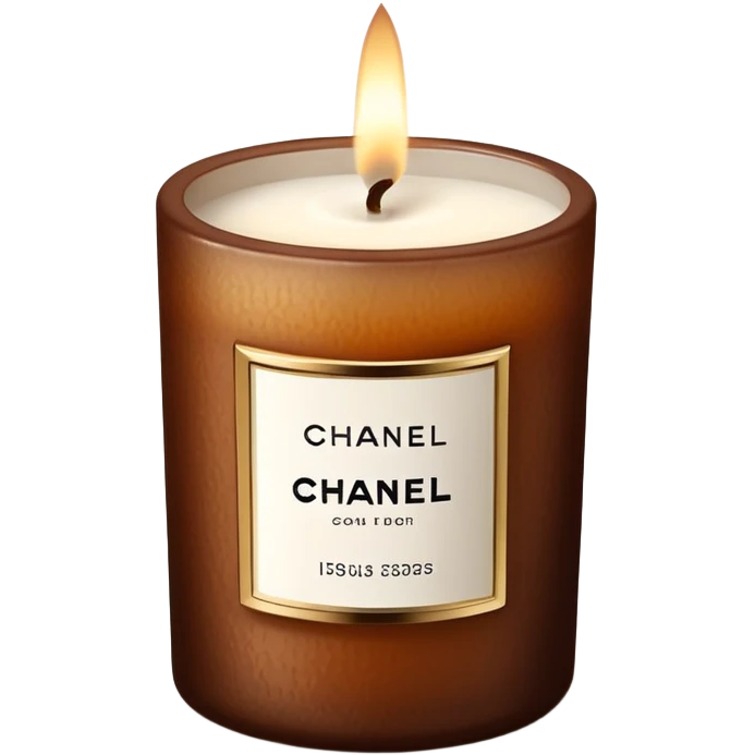Brown and white Chanel Candle emoji