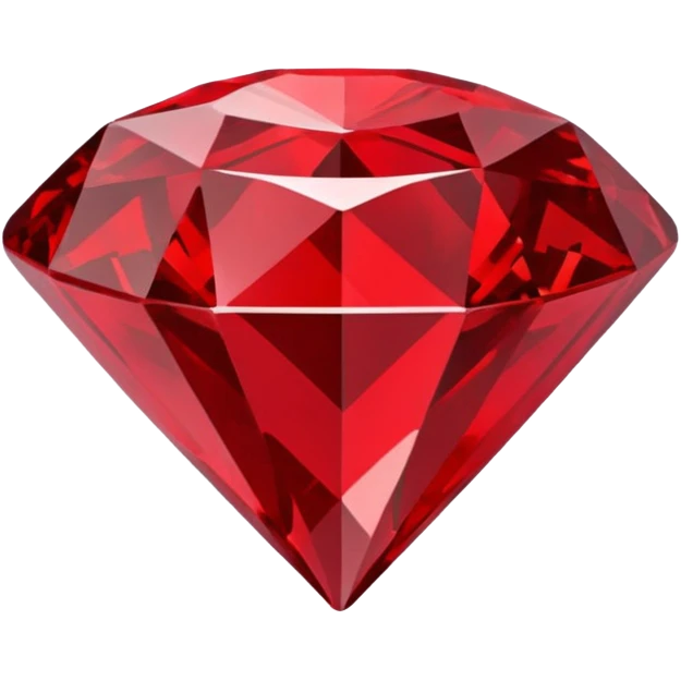 Red version of the diamond emoji emoji