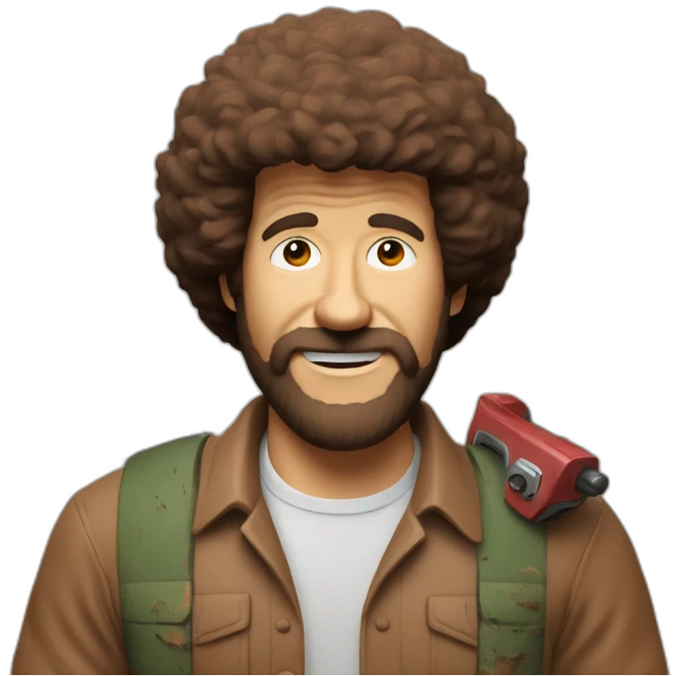 bob ross chainsaw emoji