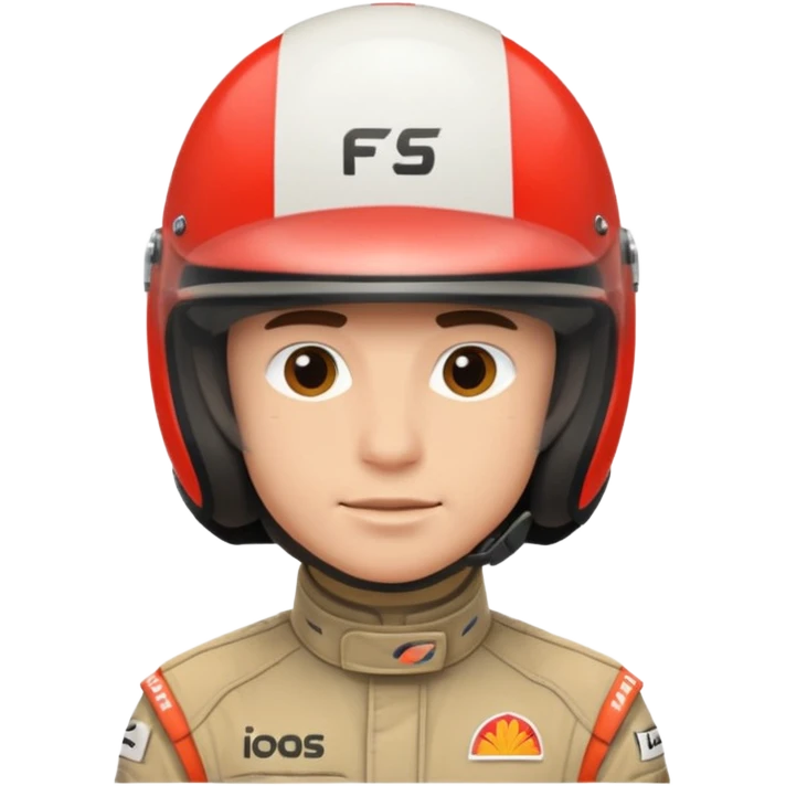 f1 driver with helmet on emoji