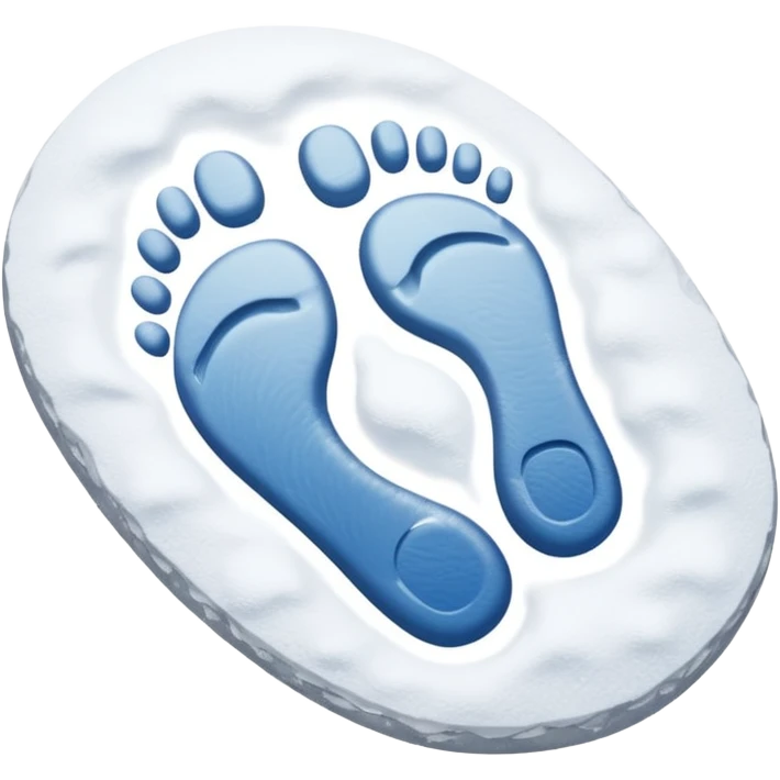 footprint in snow emoji