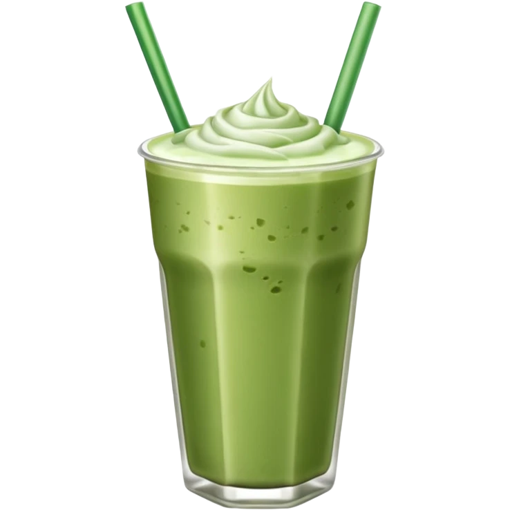 an iced matcha latte with no whip cream on top emoji