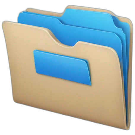 blue folder emoji
